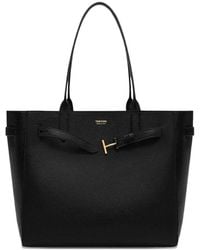 Tom Ford - Mini T Medium Leather Tote Bag - Lyst