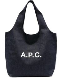 A.P.C. - Denim Ninon Shopping Bag - Lyst