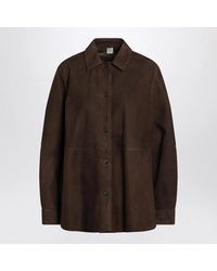 TOTEME - Leather Shirt Jacket - Lyst