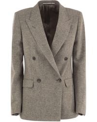 Tagliatore - Virgin Wool And Cashmere Double-Breasted Blazer - Lyst