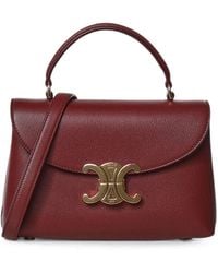 Celine - Triomphe Leather Tote Bag - Lyst