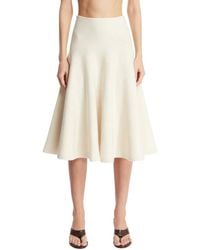 Alaïa - Alaia Ivory Stretch Cashmere Blend Skirt - Lyst