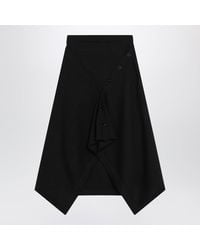 Lemaire - Merino Wool Blend Midi Skirt - Lyst