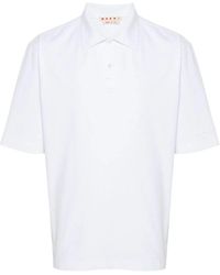 Marni - Logo Cotton Polo Shirt - Lyst