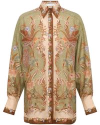 Zimmermann - Indra Relaxed Silk Shirt - Lyst