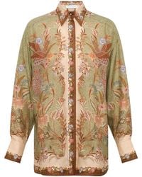 Zimmermann - Indra Relaxed Silk Shirt - Lyst
