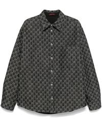 Gucci - Reversible Wool And Gg Denim Shirt - Lyst
