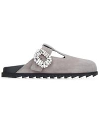Roger Vivier - Embellished Mules - Lyst
