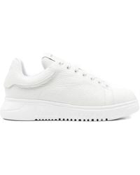 Emporio Armani - Leather Sneakers - Lyst