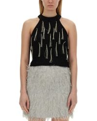 Alysi - Top With Fringe - Lyst