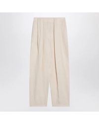 Stella McCartney - Wide Butter-Coloured Pants - Lyst