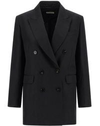 Alberto Biani - Linen Viscose Blazer - Lyst