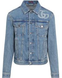 Gucci - Mid Wash Denim Trucker Jacket - Lyst