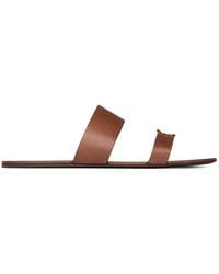 Saint Laurent - Babylone 00 Leather Sandals - Lyst