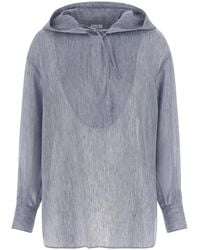Brunello Cucinelli - Hooded Shirt - Lyst
