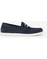 Fendi - Midnight Suede O Lock Light Loafers - Lyst