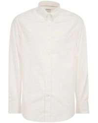 Brunello Cucinelli - Basic Fit Twill Shirt With Button-Down Collar - Lyst