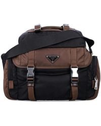 Prada - Two-Tone Re-Nylon Crossbody Bag - Lyst