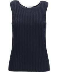 Bottega Veneta - Tank Top Ribbed Merino Wool - Lyst