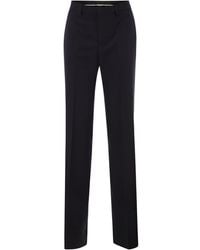 Tagliatore - Virgin Wool And Silk Tailored Trousers - Lyst