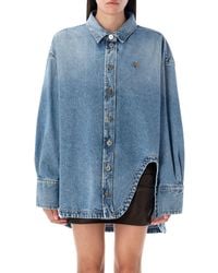 The Attico - Diana Denim Shirt Jacket - Lyst