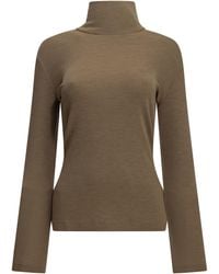 Max Mara - Wool Jersey Turtleneck Sweater - Lyst