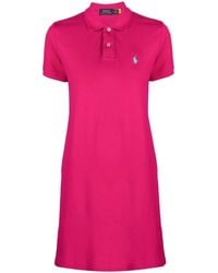 Polo Ralph Lauren - Polo Short Sleeves Mini Dress - Lyst