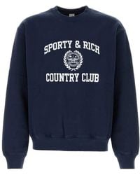Sporty & Rich - Sporty & Rich Varsity Crest Crewneck - Lyst