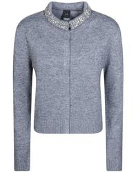 Pinko - Leather Sweater - Lyst