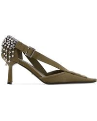 Prada - Army Canvas Pumps - Lyst