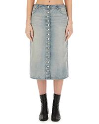 Courreges - Chic Cotton Midi Skirt For - Lyst
