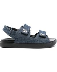Givenchy - Sandals With Logo-Shaped Appliqué - Lyst