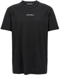 Dolce & Gabbana - Cotton T-Shirt With Embroidered Patch - Lyst