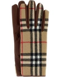 Burberry - Wool Check Gloves - Lyst
