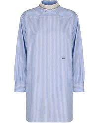 Prada - Embroidered Poplin Blouse - Lyst