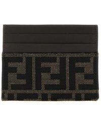 Fendi - Jacquard Ff Card Holder - Lyst