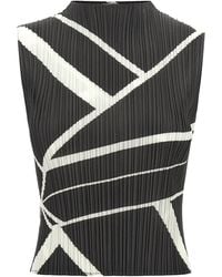 Pleats Please Issey Miyake - 'Fold Line' Blouse - Lyst