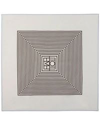 TOTEME - Silk Macadamia Scarf With Geometric Pattern - Lyst