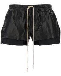 Rick Owens - Lamb Leather Bermuda Shorts - Lyst