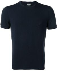 Giorgio Armani - Stretch Viscose Jersey Crew Neck T-Shirt - Lyst