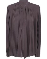 Tom Ford - Viscose Crepe De Chine Sunray Plisse Lavalliere Shirt - Lyst