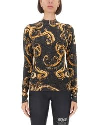 Versace Jeans Couture - Lurex Knit T-Shirt - Lyst