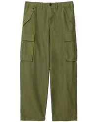 Burberry - Cotton Cargo Trousers With Adjustable Waist - Lyst