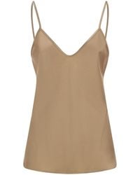 Max Mara - Maxmara Studio Msecomma – Fluid Satin Camisole Top With Slim Straps - Lyst