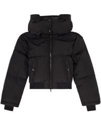 DIESEL - Wrinkled-Nylon Down Puffer Jacket With Detachable Hood - Lyst