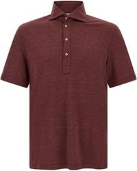 Brunello Cucinelli - French Collar Polo Shirt - Lyst