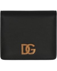 Dolce & Gabbana - Dolce & Gabbana Calfskin Leather Wallet With Logo - Lyst