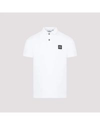Stone Island - Regular Fit Short-Sleeved Polo Shirt With Compass Patch - Lyst