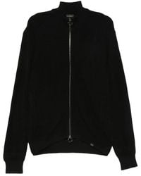Paul & Shark - Paul & Shark Ribbed Zip-Up High-Neck Cardigan - Lyst