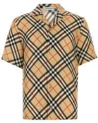 Burberry - Short Sleeved Check Cotton Shirt - Lyst